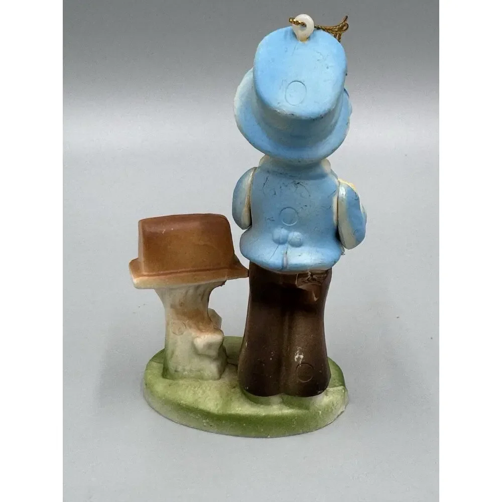 Vintage Ornaments Bus Stop Girl & Boy At Mailbox Set Of 2